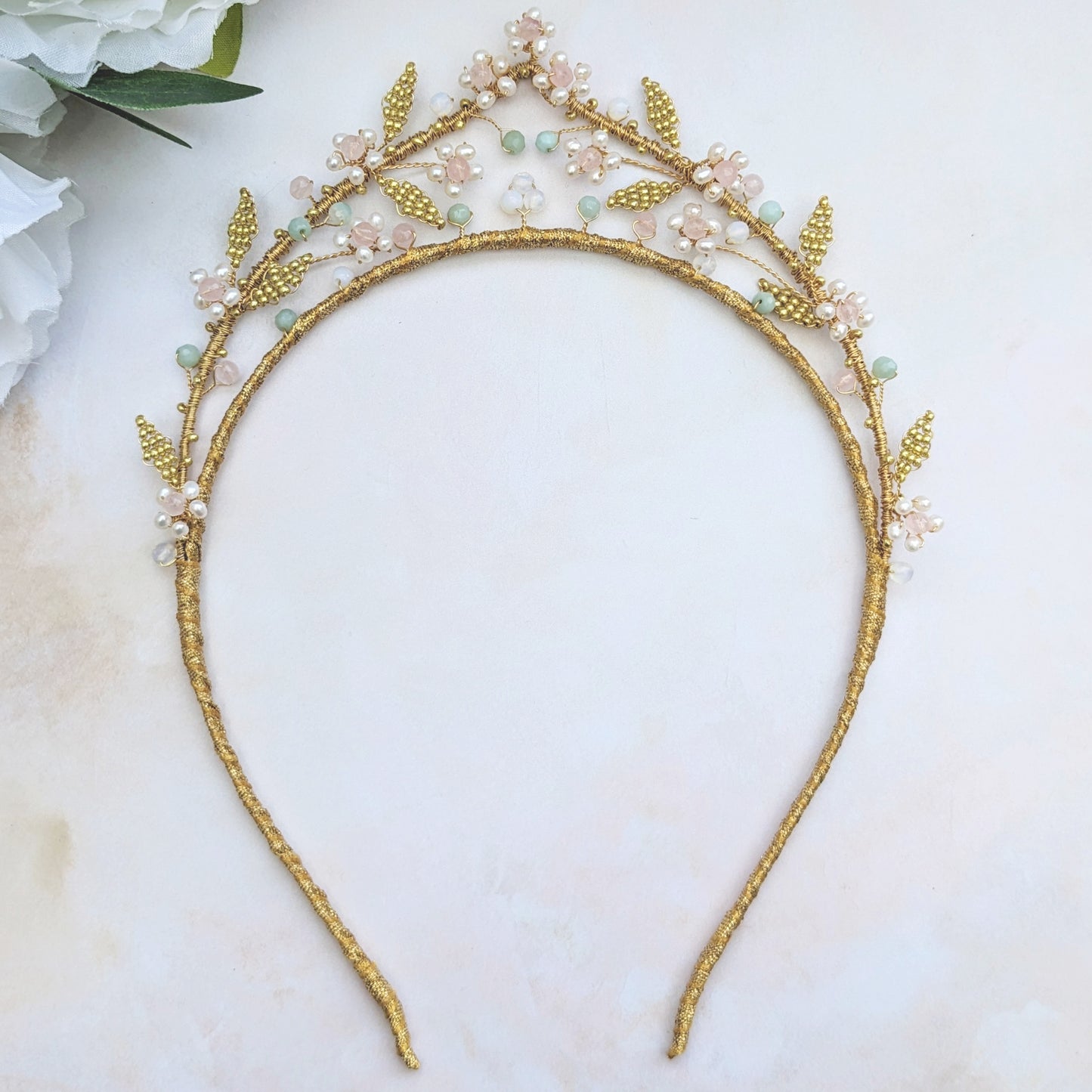 botanical tiara for weddings - Susie Warner