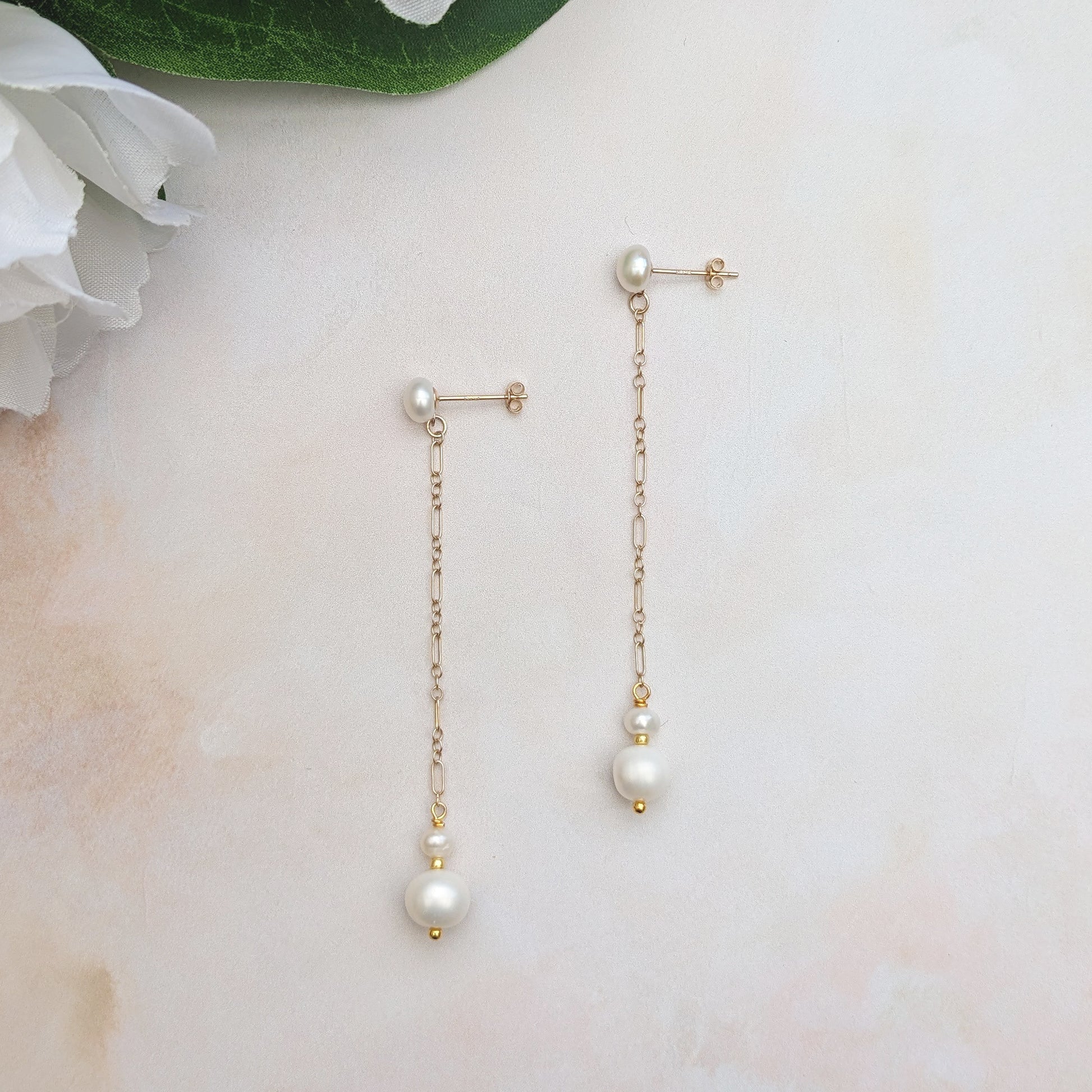 Pearl wedding earrings for brides - Susie Warner