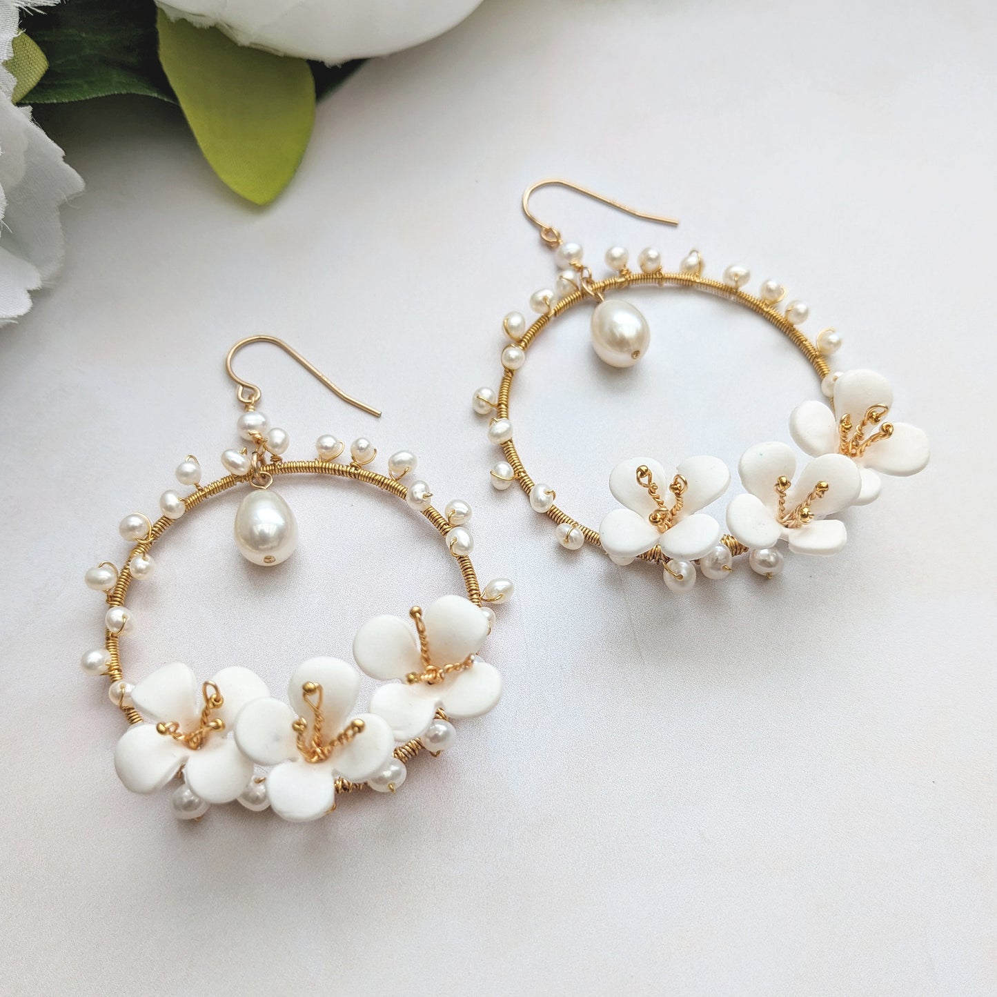 Floral Wedding Earrings for Brides - Susie Warner
