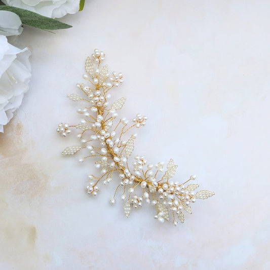 Luxury Pearl floral bridal headpiece - Susie Warner