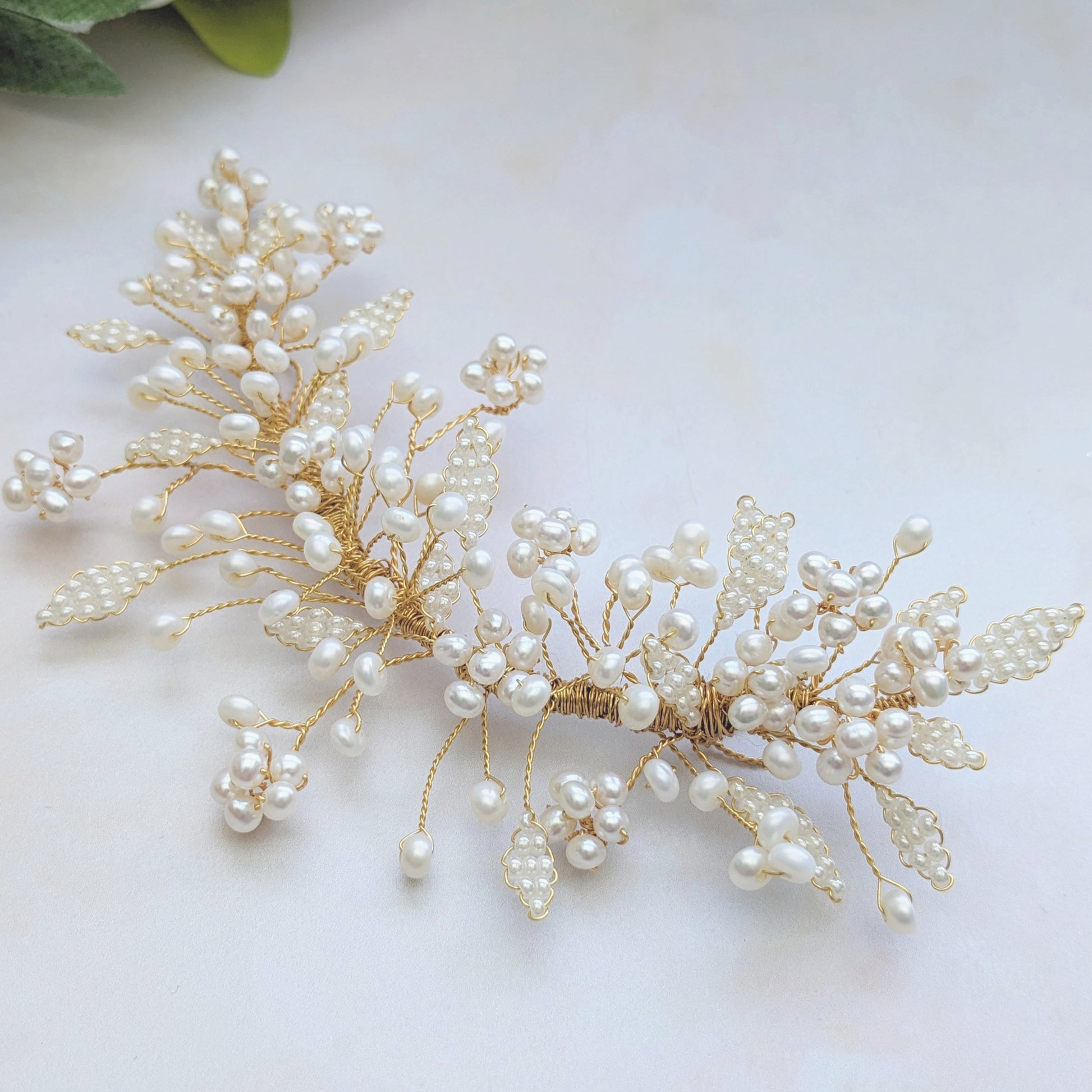 Luxury Pearl bridal hairpiece for weddings - Susie Warner
