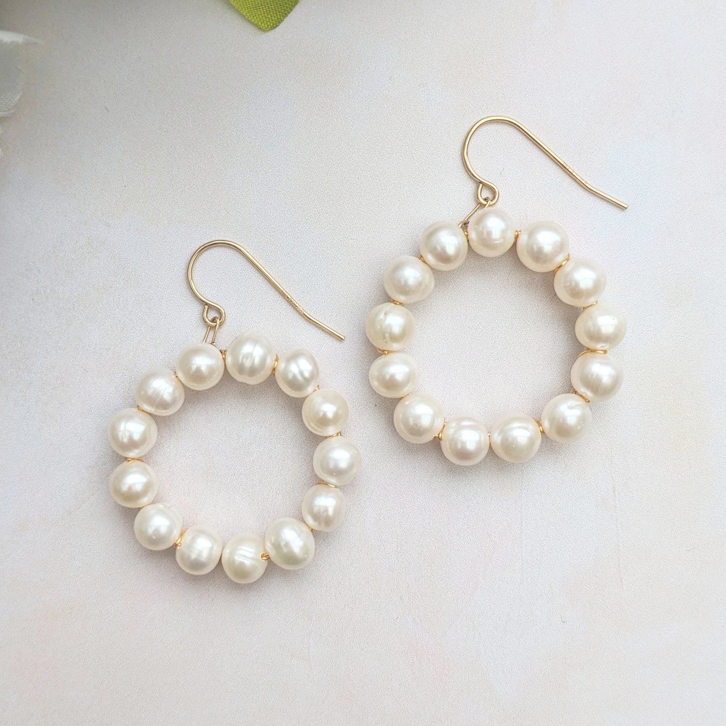 Pearl Hoop Earrings for Brides - Susie Warner