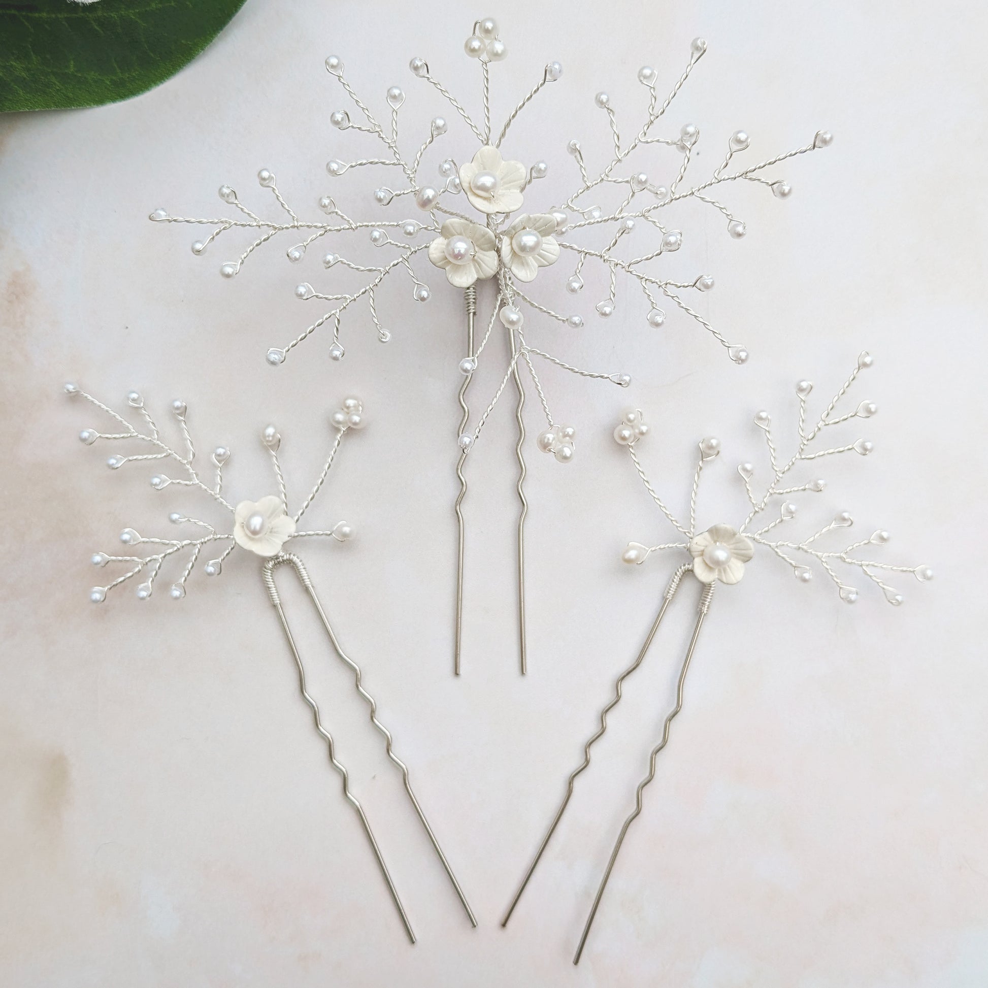 Modern floral hair pin set - Susie Warner