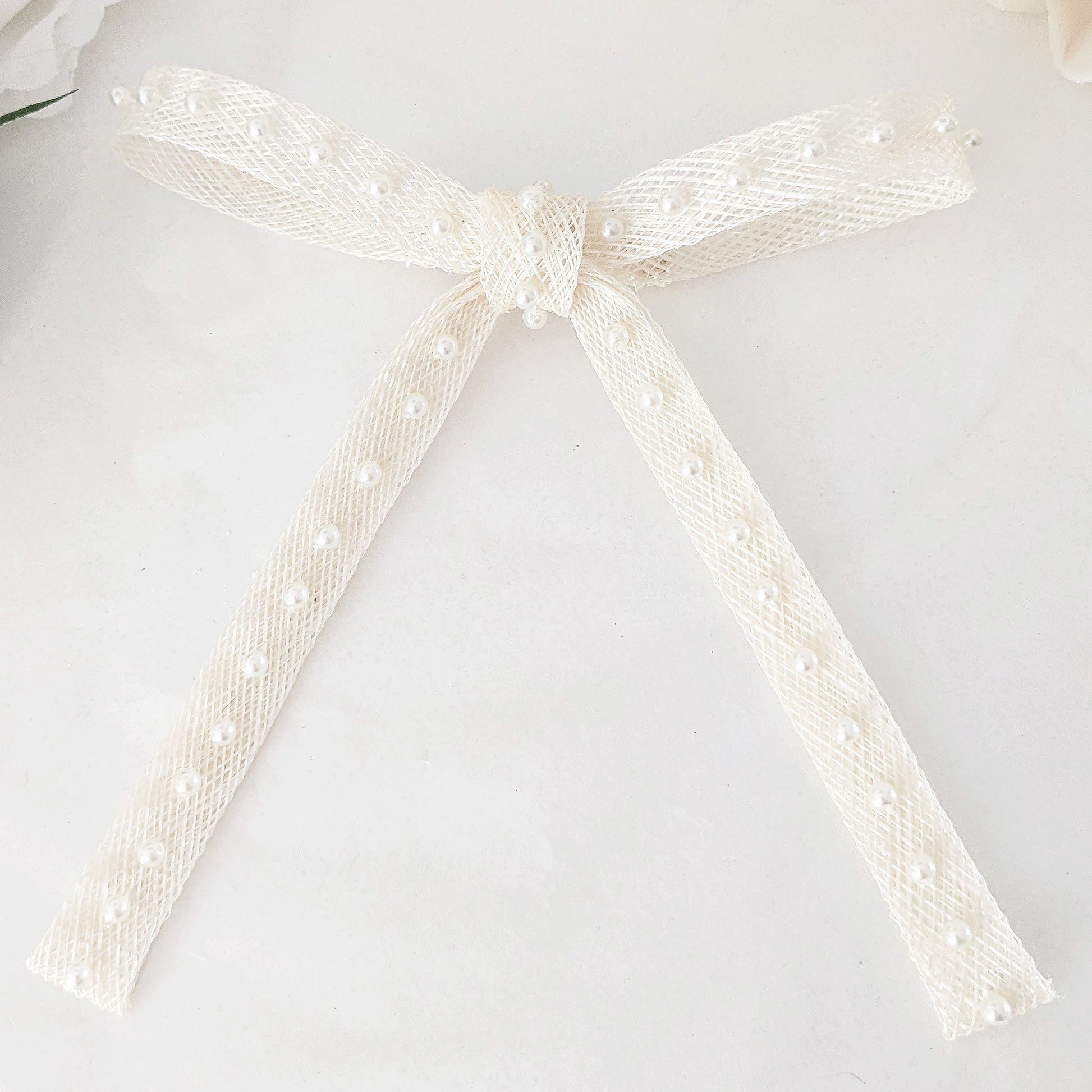 Luxury Pearl bridal hair bow for weddings - Susie Warner