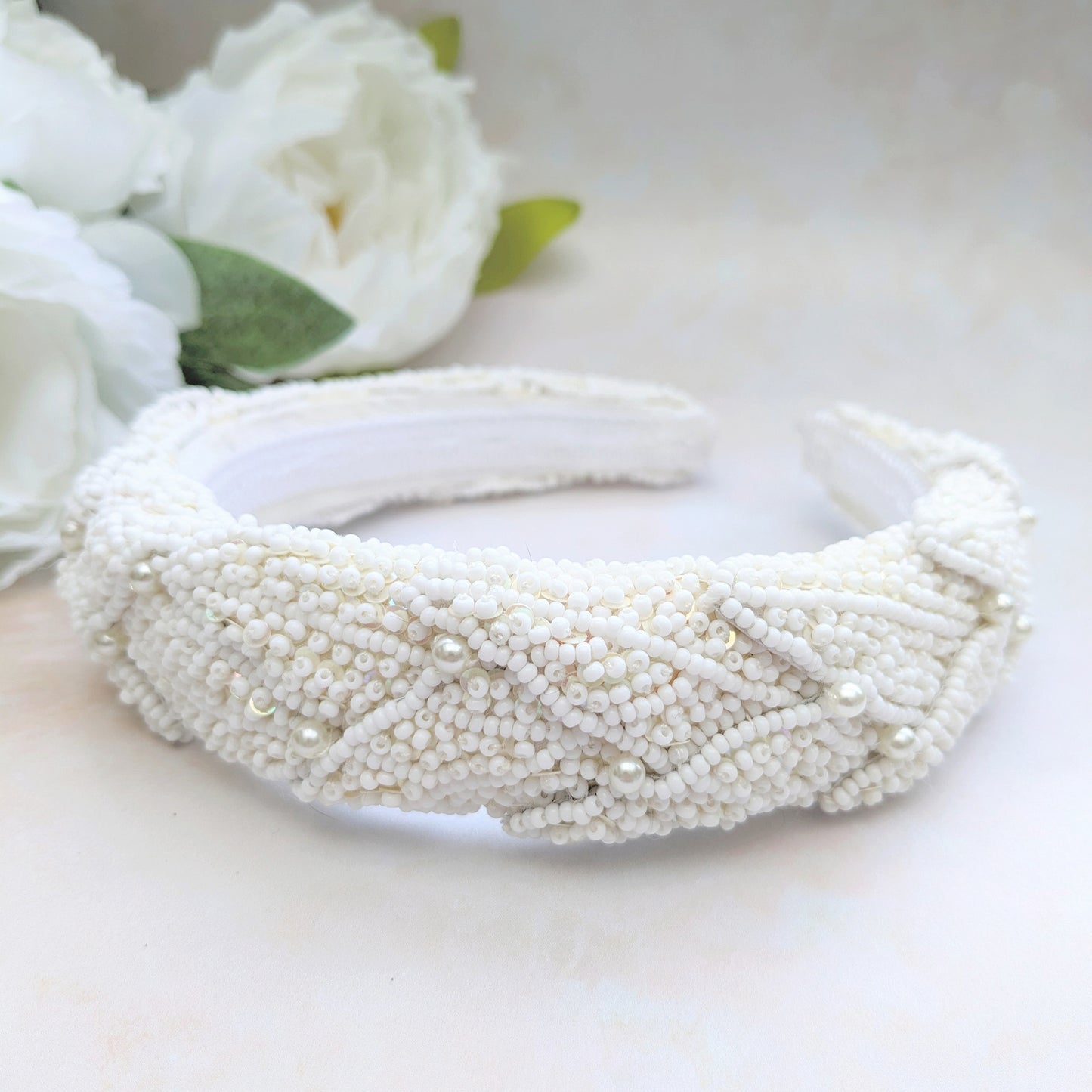 Luxury Pearl Leaf Headband for Weddings - Susie Warner