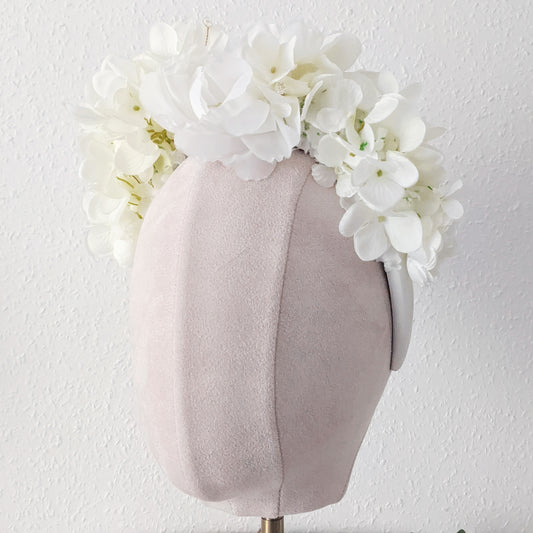White flower crown for brides & weddings - Susie Warner