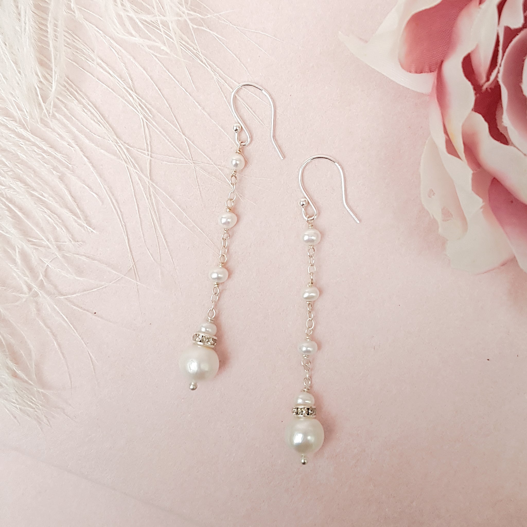 Coco Pearl Drop Earrings, Art Deco Jewellery